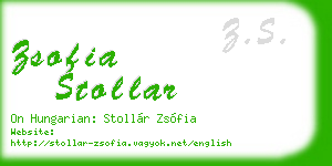 zsofia stollar business card
