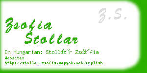 zsofia stollar business card